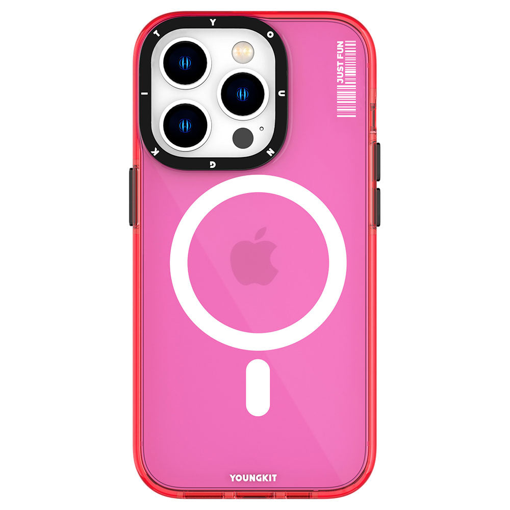 iPhone 14 Pro Kılıf M-safe Şarj Özellikli YoungKit Crystal Color Serisi Kılıf