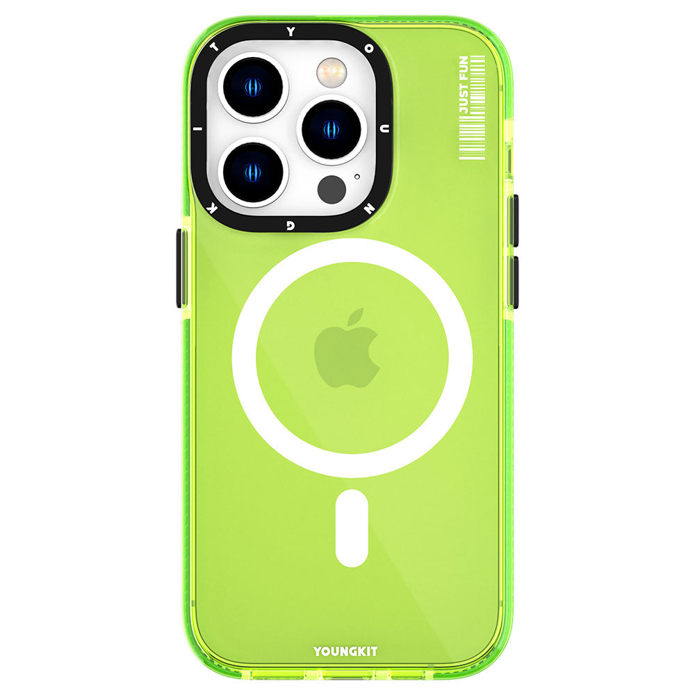iPhone 14 Pro Kılıf M-safe Şarj Özellikli YoungKit Crystal Color Serisi Kılıf