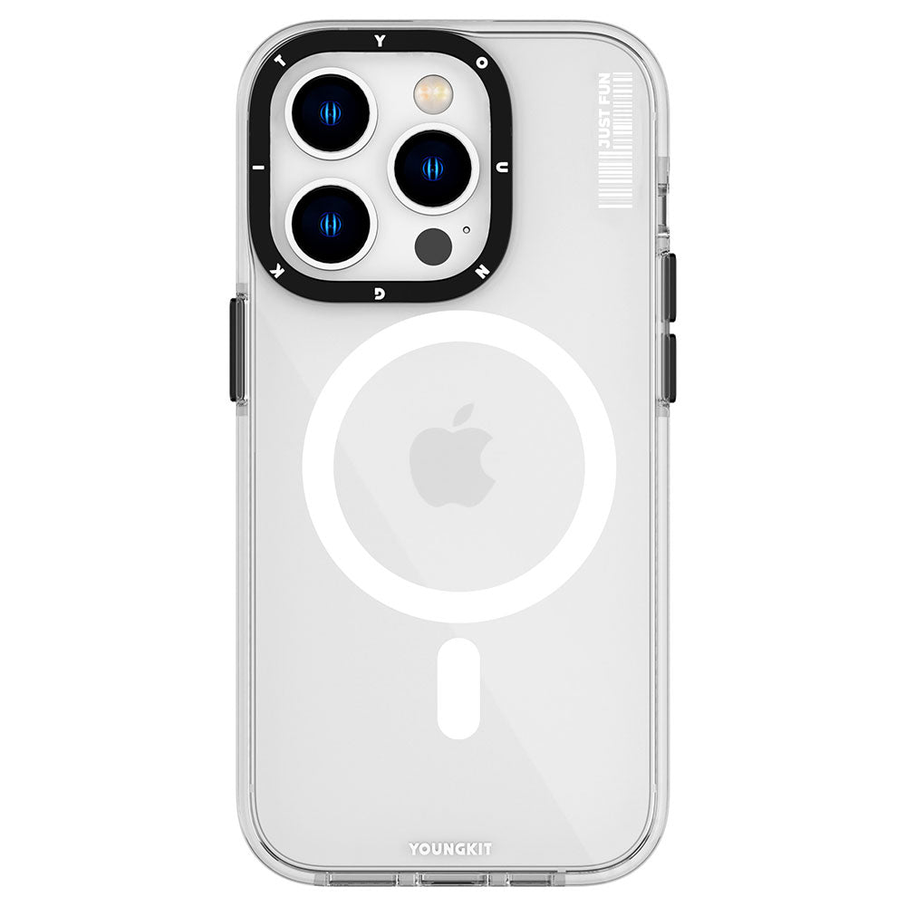 iPhone 14 Pro Kılıf M-safe Şarj Özellikli YoungKit Crystal Color Serisi Kılıf