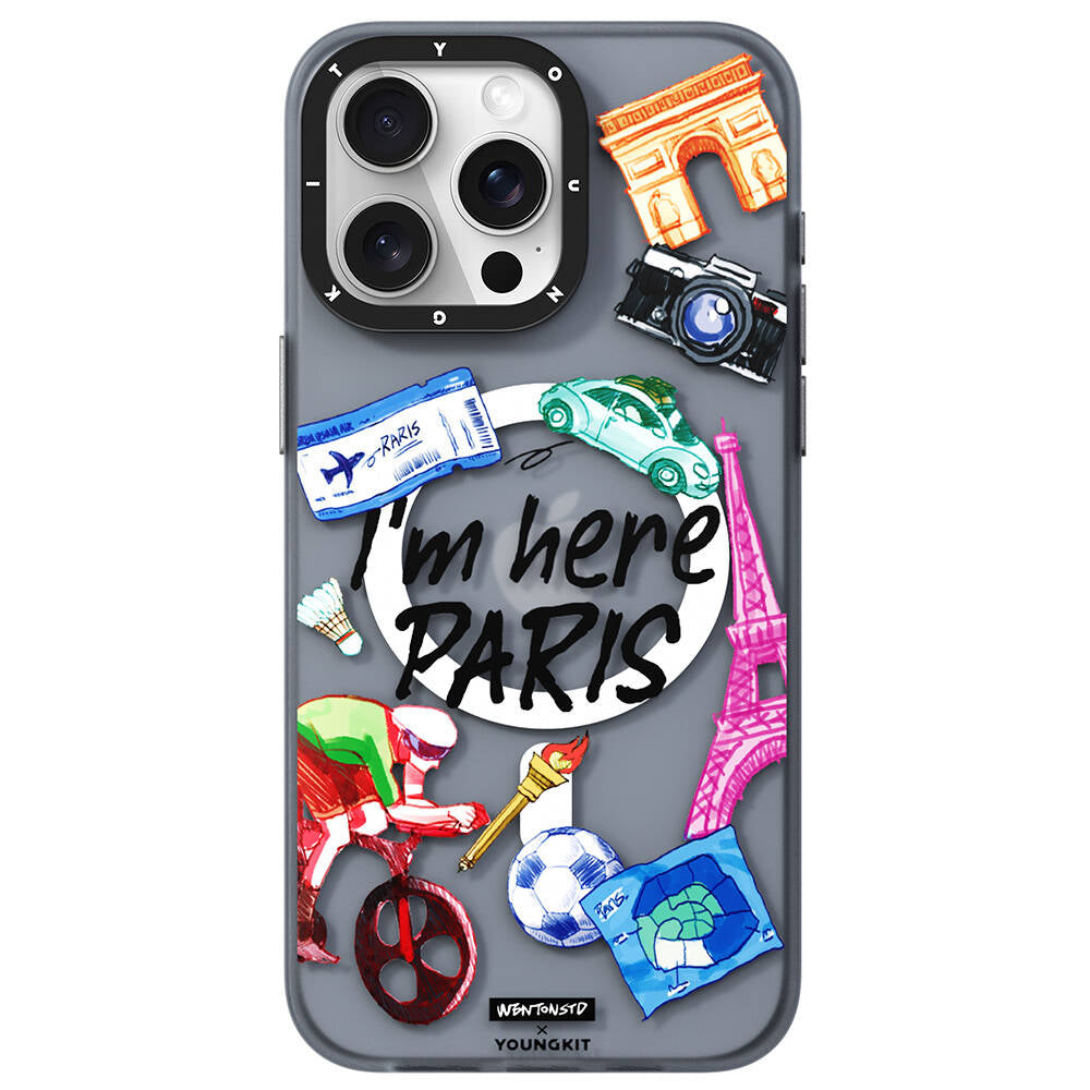 iPhone 14 Pro Max Kılıf M-safe Şarj Özellikli Youngkit in Paris Serisi Kılıf