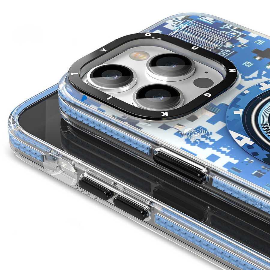 iPhone 14 Pro Kılıf M-safe Şarj Özellikli YoungKit Kamuflaj Serisi Kılıf