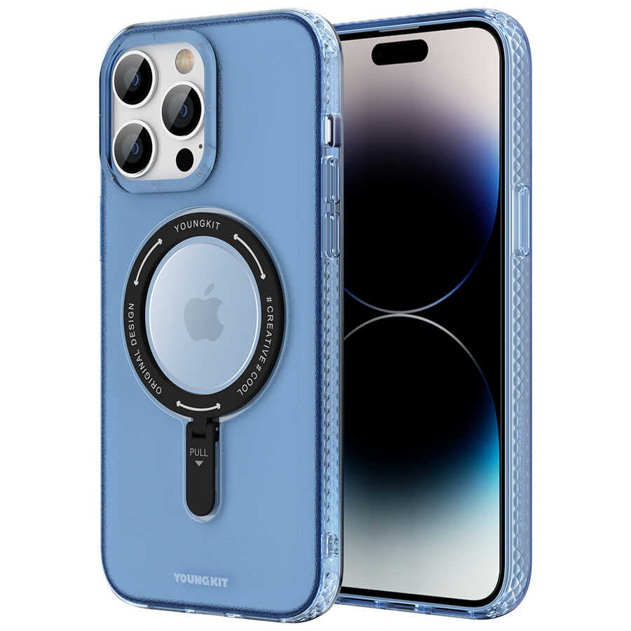 iPhone 14 Pro Kılıf M-safe Şarj Özellikli Youngkit Rock Serisi Kılıf