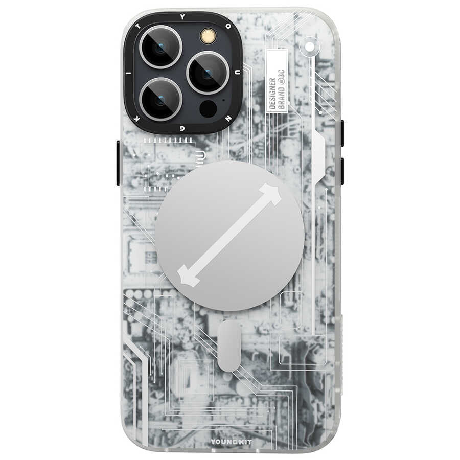 iPhone 14 Pro Kılıf M-safe Şarj Özellikli YoungKit Technology Serisi Kılıf