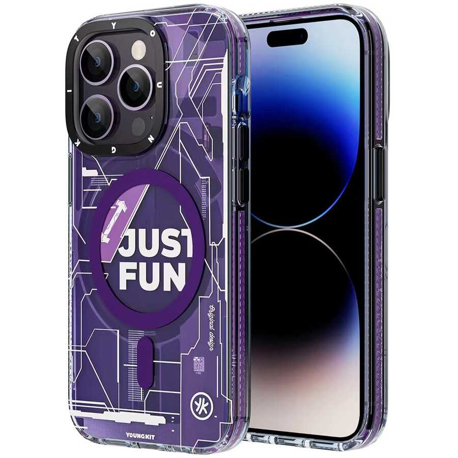 iPhone 14 Pro Kılıf M-safe Şarj Özellikli YoungKit Technology Serisi Kılıf