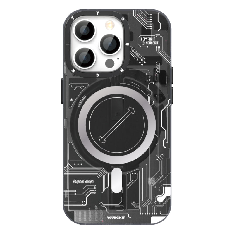 iPhone 14 Pro Kılıf M-safe Şarj Özellikli YoungKit Technology Serisi Kılıf