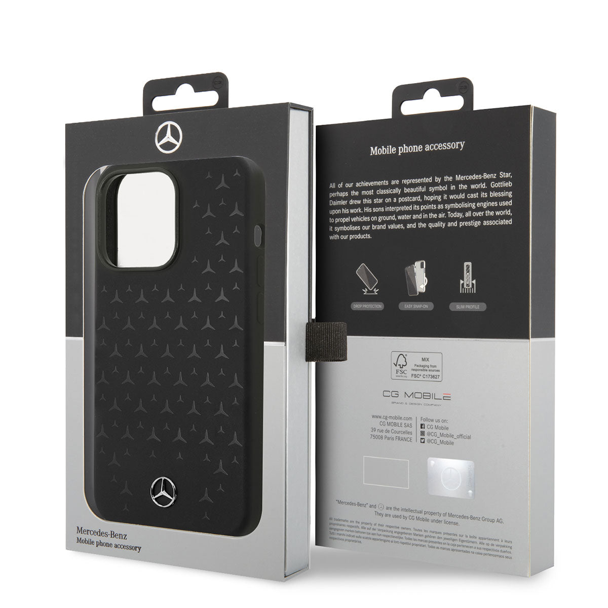 iPhone 14 Pro Kılıf Mercedes Benz M-safe Şarj Özellikli Yıldızlı Dizayn Silikon Kılıf