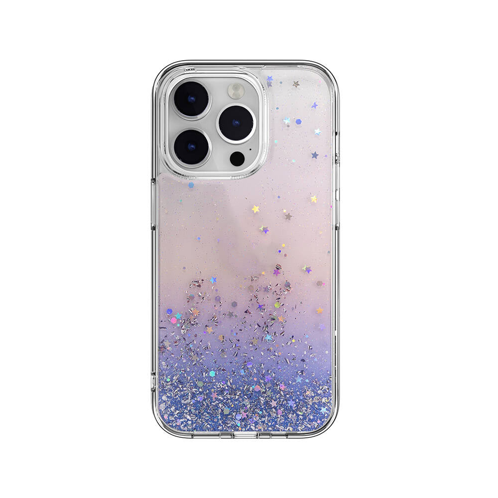 iPhone 14 Pro Kılıf Parlayan Simli Şeffaf Lisanslı Switcheasy Starfield Kılıf