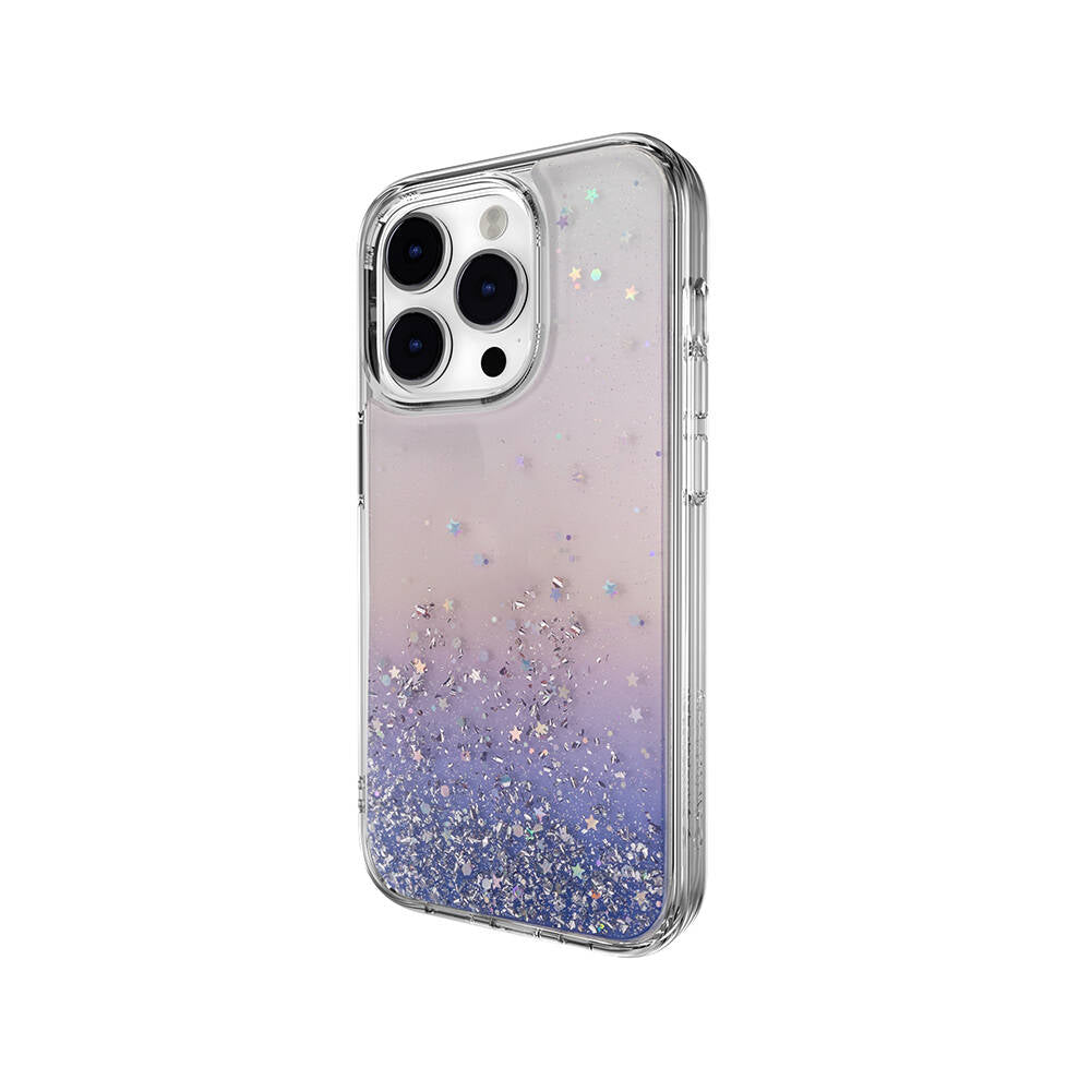 iPhone 14 Pro Kılıf Parlayan Simli Şeffaf Lisanslı Switcheasy Starfield Kılıf