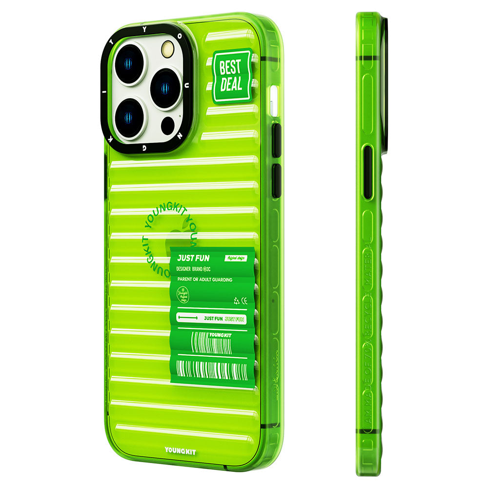 iPhone 14 Pro Kılıf Şeffaf Renkli Tasarım YoungKit Fluorite Serisi Kılıf