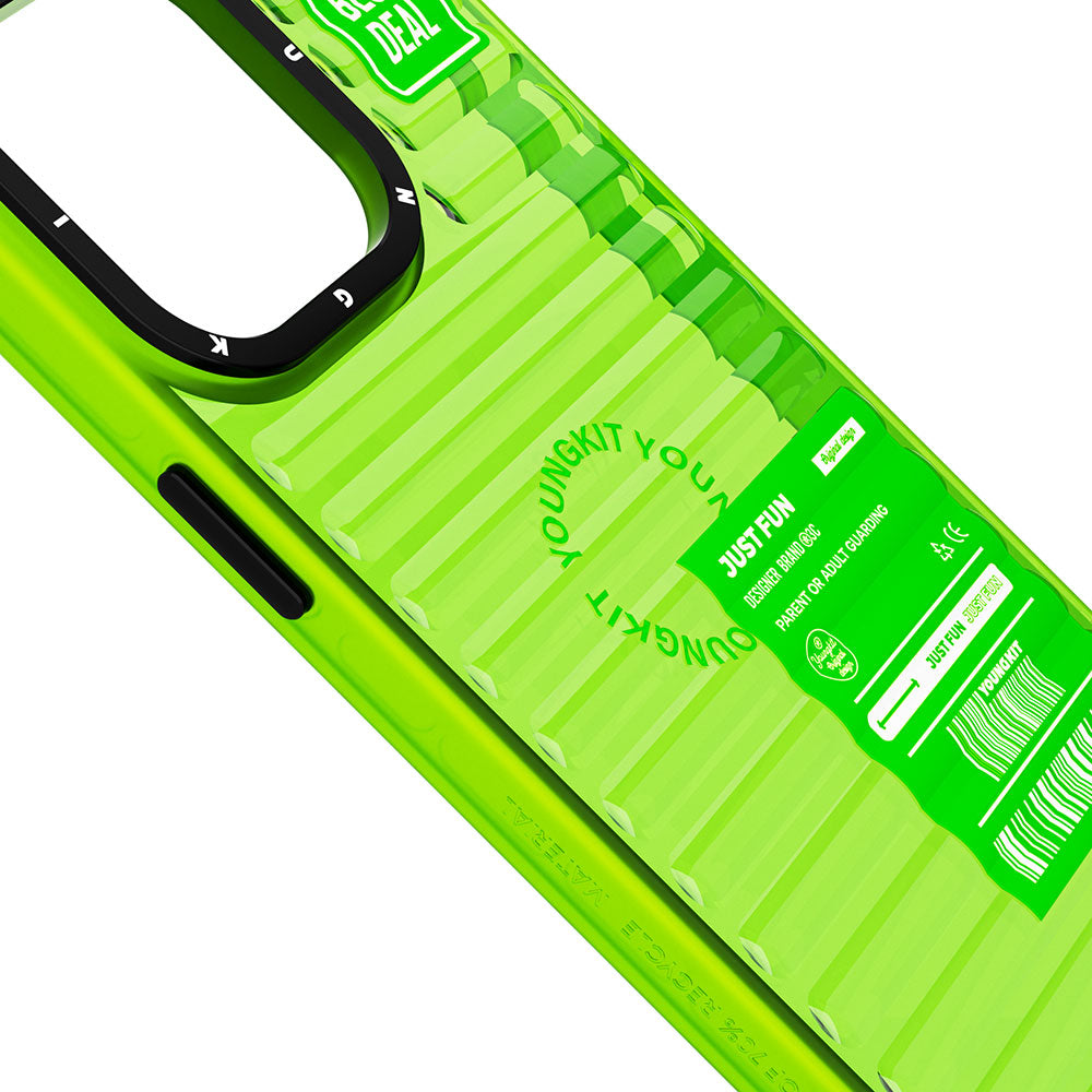 iPhone 14 Pro Kılıf Şeffaf Renkli Tasarım YoungKit Fluorite Serisi Kılıf