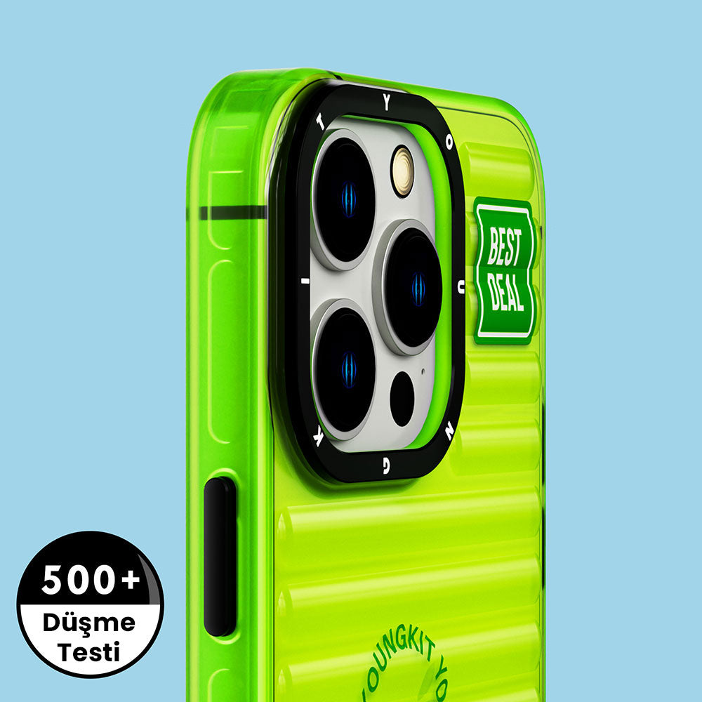 iPhone 14 Pro Kılıf Şeffaf Renkli Tasarım YoungKit Fluorite Serisi Kılıf