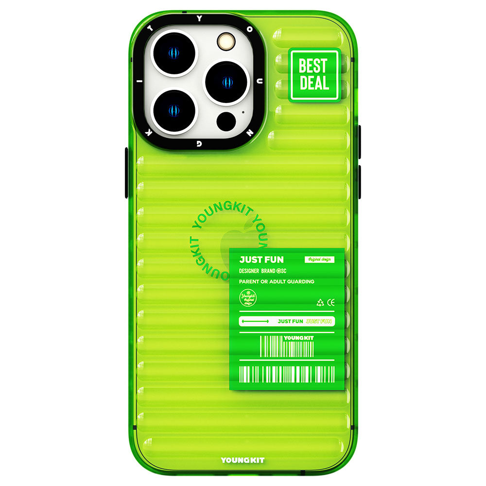 iPhone 14 Pro Kılıf Şeffaf Renkli Tasarım YoungKit Fluorite Serisi Kılıf