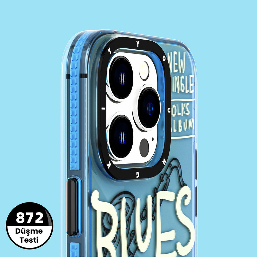 iPhone 14 Pro Kılıf Şeffaf Renkli Yazı Temalı Tasarım YoungKit Jazz Serisi Kılıf