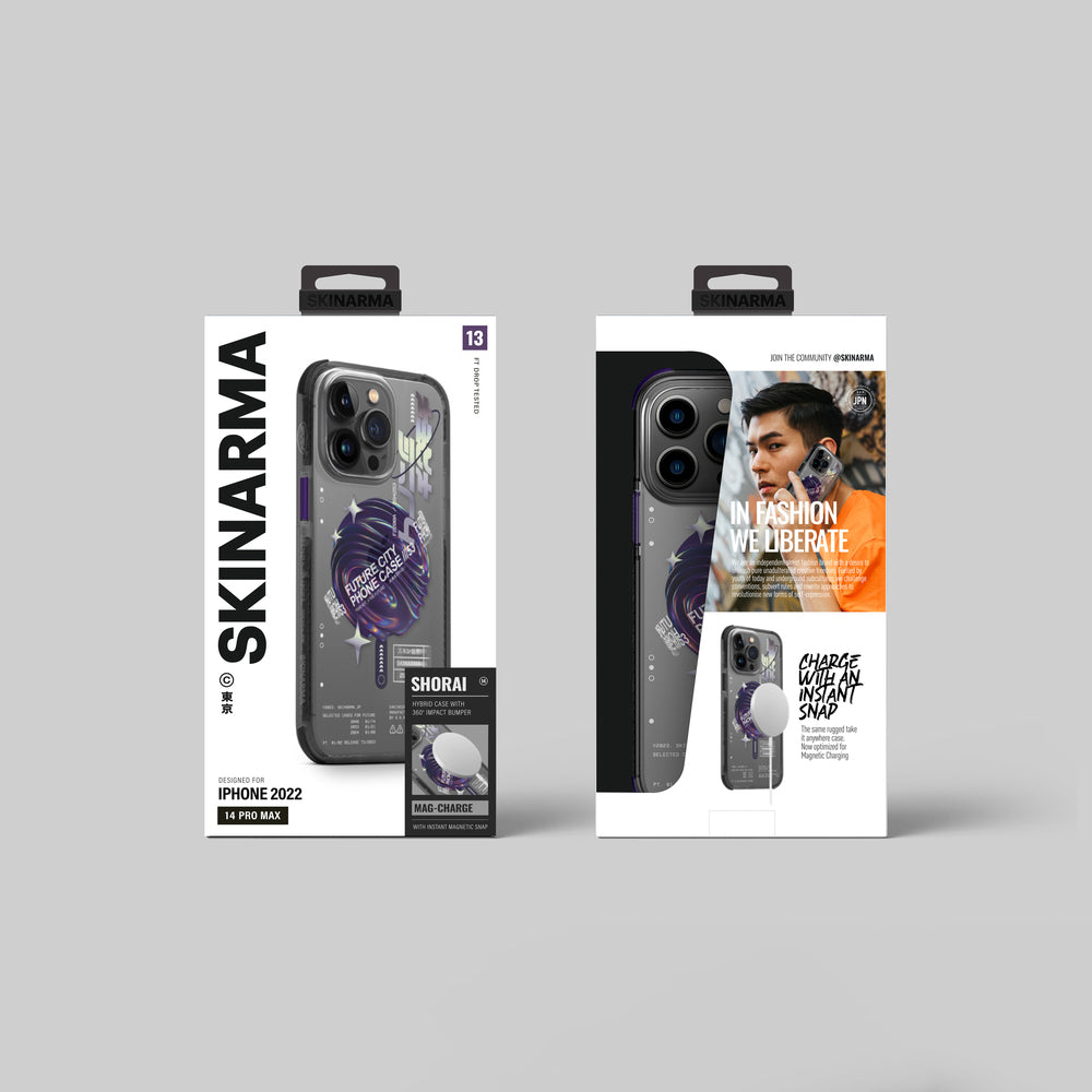 iPhone 14 Pro Kılıf SkinArma Şeffaf Airbag Tasarımlı M-safe Şarj Özellikli Shorai Kılıf