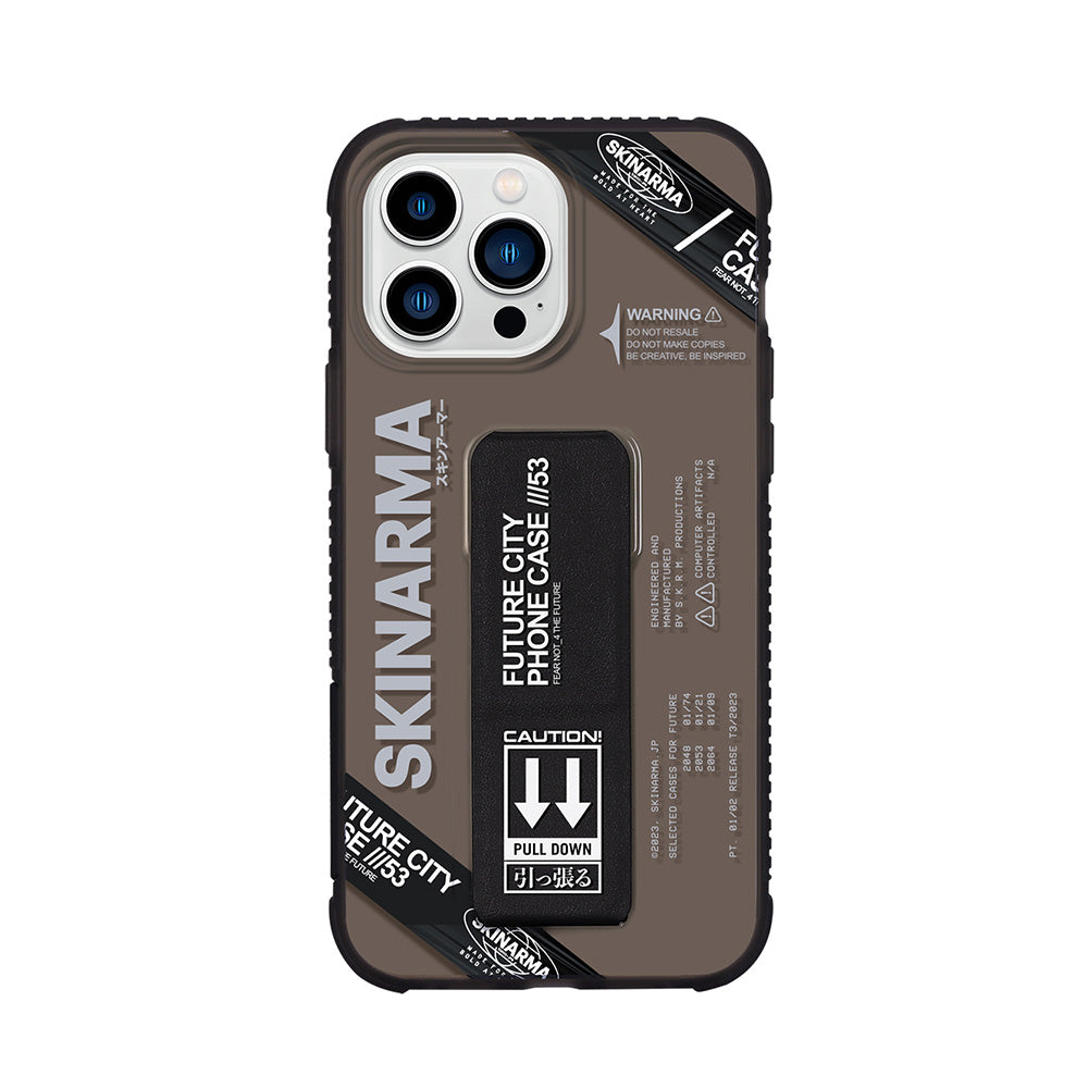iPhone 14 Pro Kılıf SkinArma Şeffaf Desenli Airbag Tasarımlı Standlı Shimma Kılıf