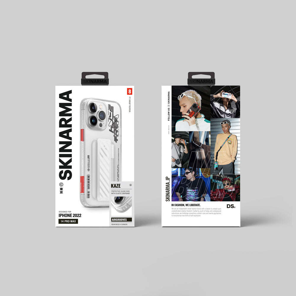 iPhone 14 Pro Kılıf SkinArma Şeffaf Desenli Kaze Kılıf