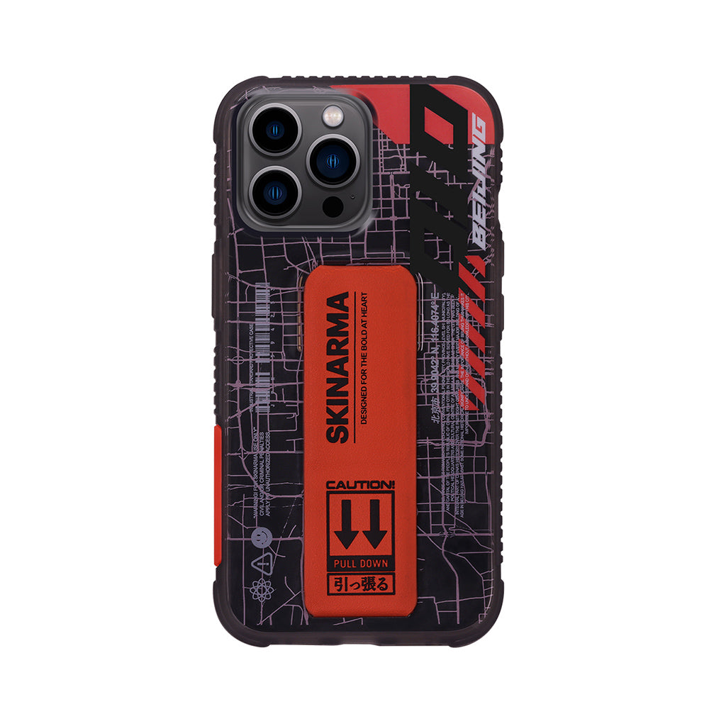 iPhone 14 Pro Kılıf SkinArma Şeffaf Desenli Standlı Ryoiki Kılıf