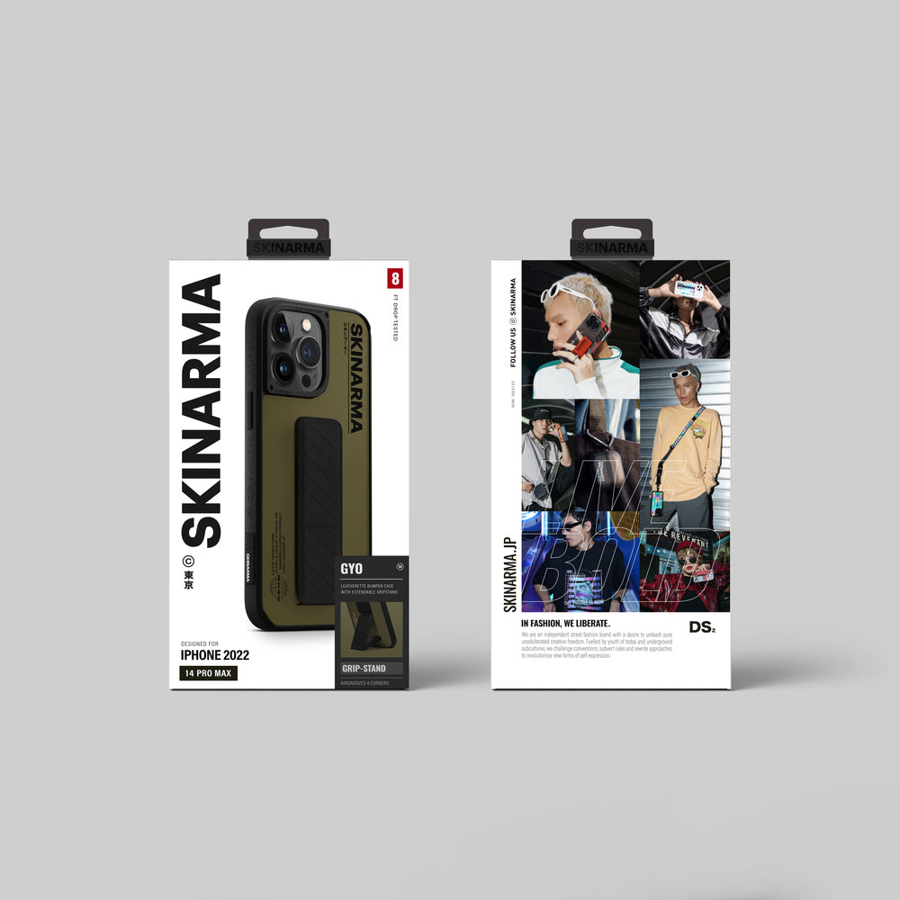 iPhone 14 Pro Kılıf SkinArma Standlı Deri Görünümlü Gyo Kılıf