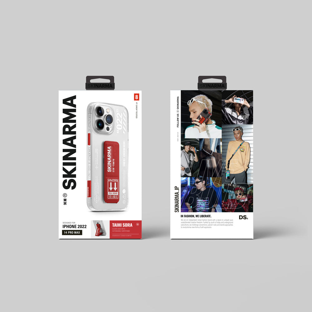 iPhone 14 Pro Kılıf SkinArma Standlı Şeffaf Tasarımlı Taihi Sora Kılıf