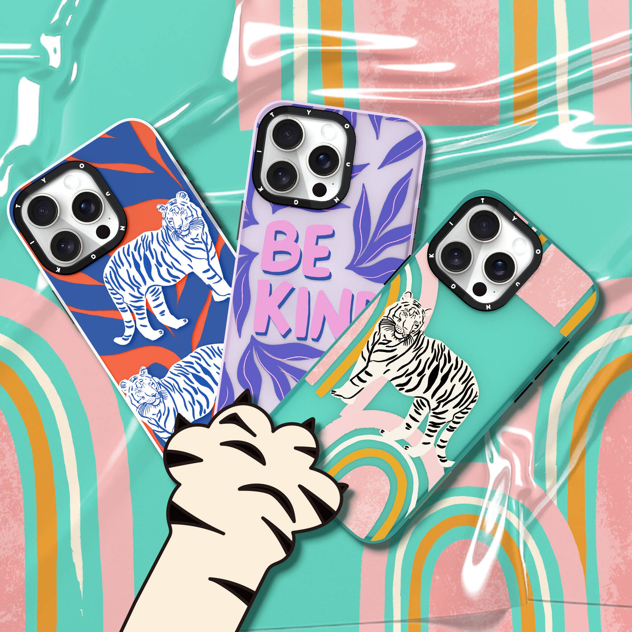 iPhone 14 Pro Kılıf Tara Reed Tasarımlı Youngkit Tiger Rhyme Kılıf