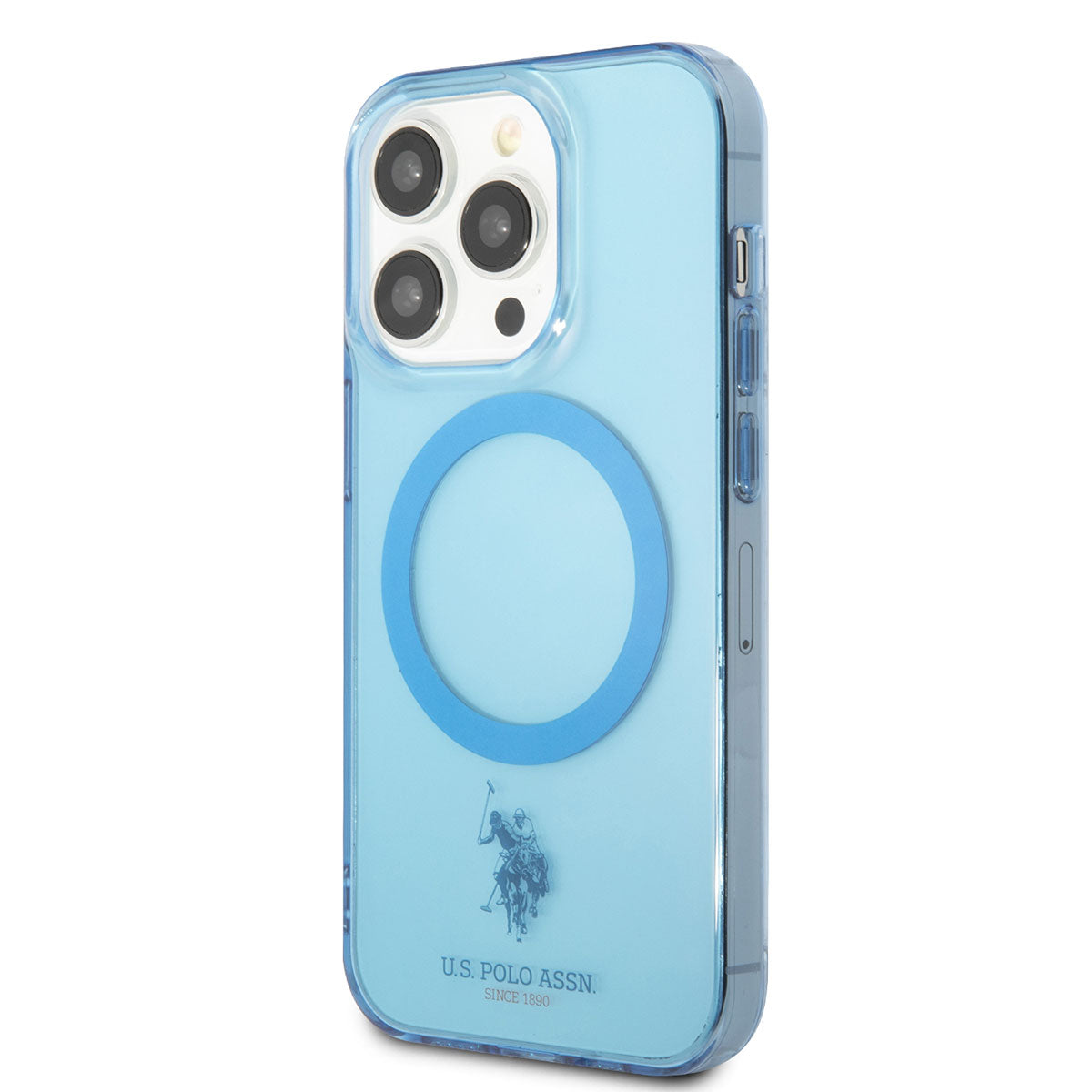 iPhone 14 Pro Kılıf U.S. POLO ASSN. M-safe Şarj Özellikli Transparan Tasarım Kılıf