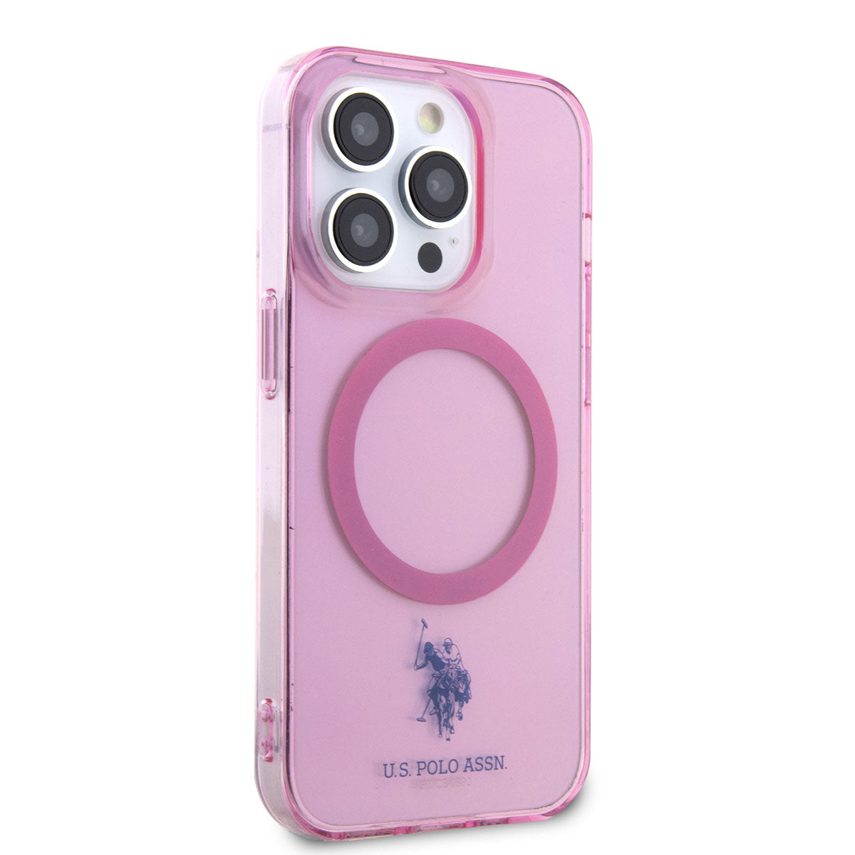 iPhone 14 Pro Kılıf U.S. POLO ASSN. M-safe Şarj Özellikli Transparan Tasarım Kılıf