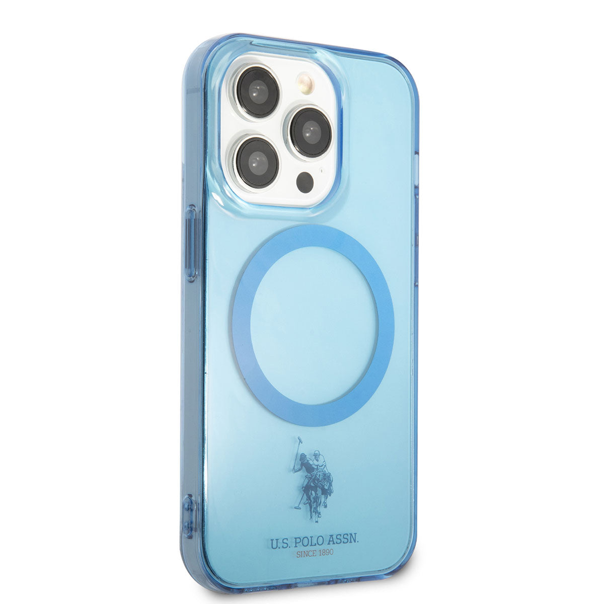 iPhone 14 Pro Kılıf U.S. POLO ASSN. M-safe Şarj Özellikli Transparan Tasarım Kılıf