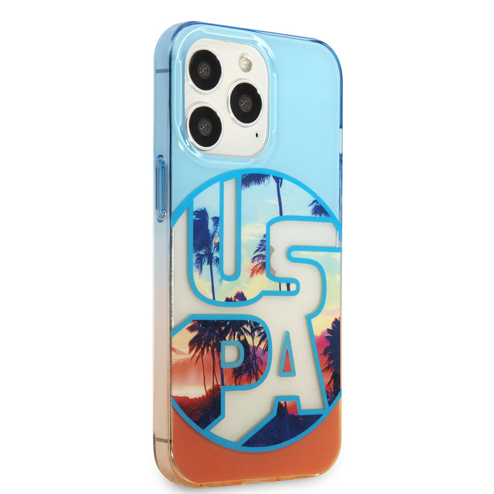 iPhone 14 Pro Kılıf U.S. POLO ASSN. Renkli Yaprak Baskılı Dizayn Kılıf