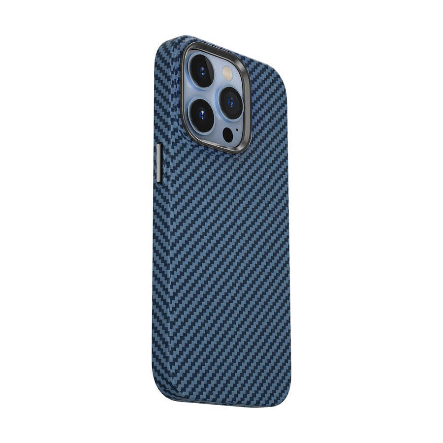 iPhone 14 Pro Kılıf Wiwu Karbon Fiber Görünümlü M-safe Wireless Şarj Özellikli Kabon Kılıf