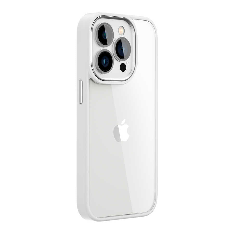 iPhone 14 Pro Kılıf Wiwu VCC-104 Lens Korumalı Renkli Kenar Arkası Şeffaf Vivid Clear Kılıf