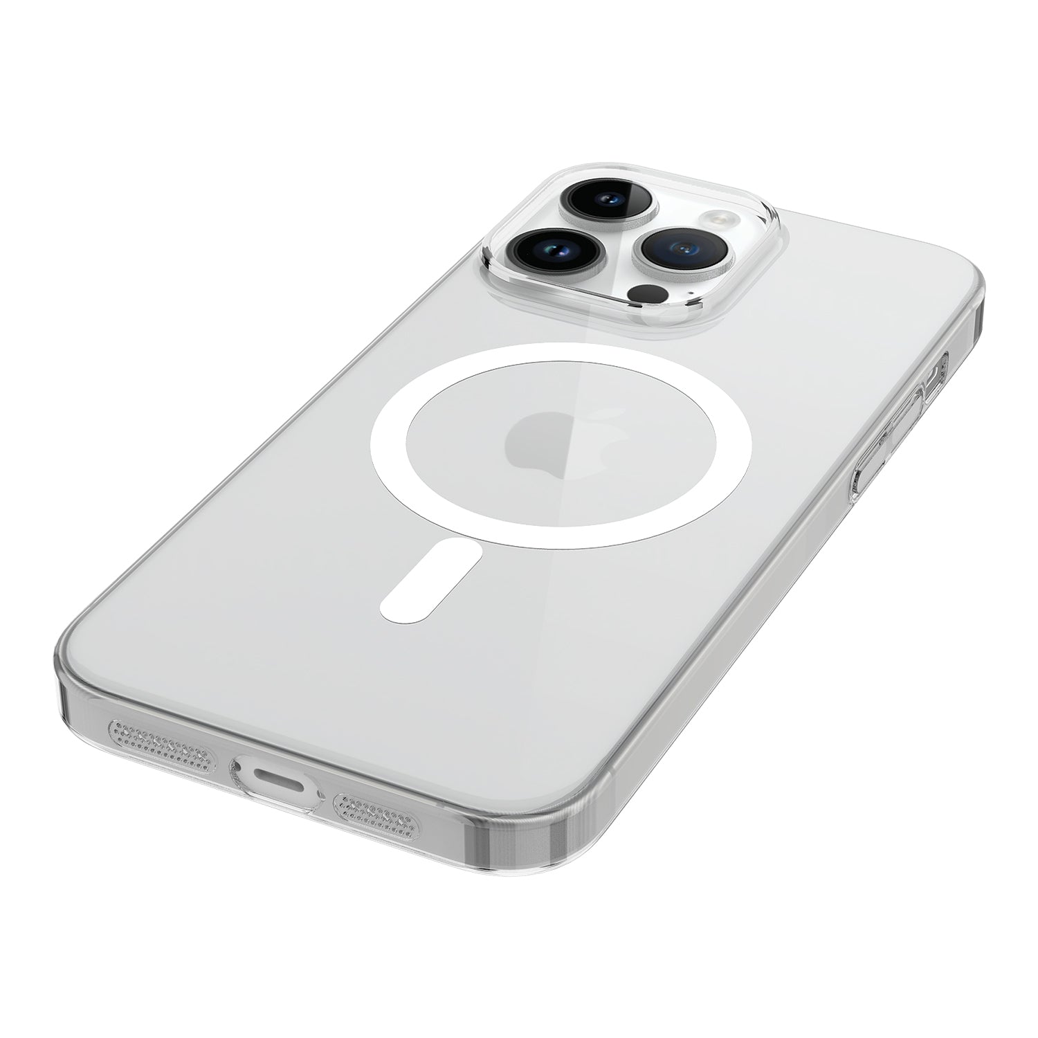 iPhone 14 Pro Kılıf Zore Wireless Şarj Özellikli Şeffaf Tek Kamera Çerçeveli Porto Kılıf