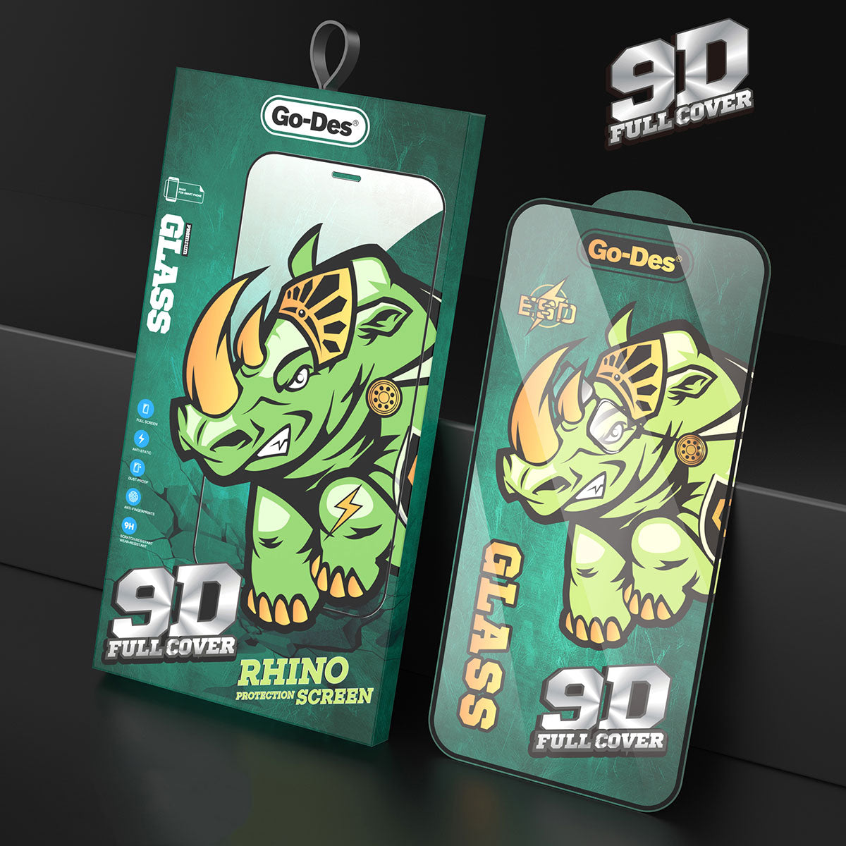 iPhone 14 Pro Max Go Des 9D Full Cover Temperli Cam Ekran Koruyucu