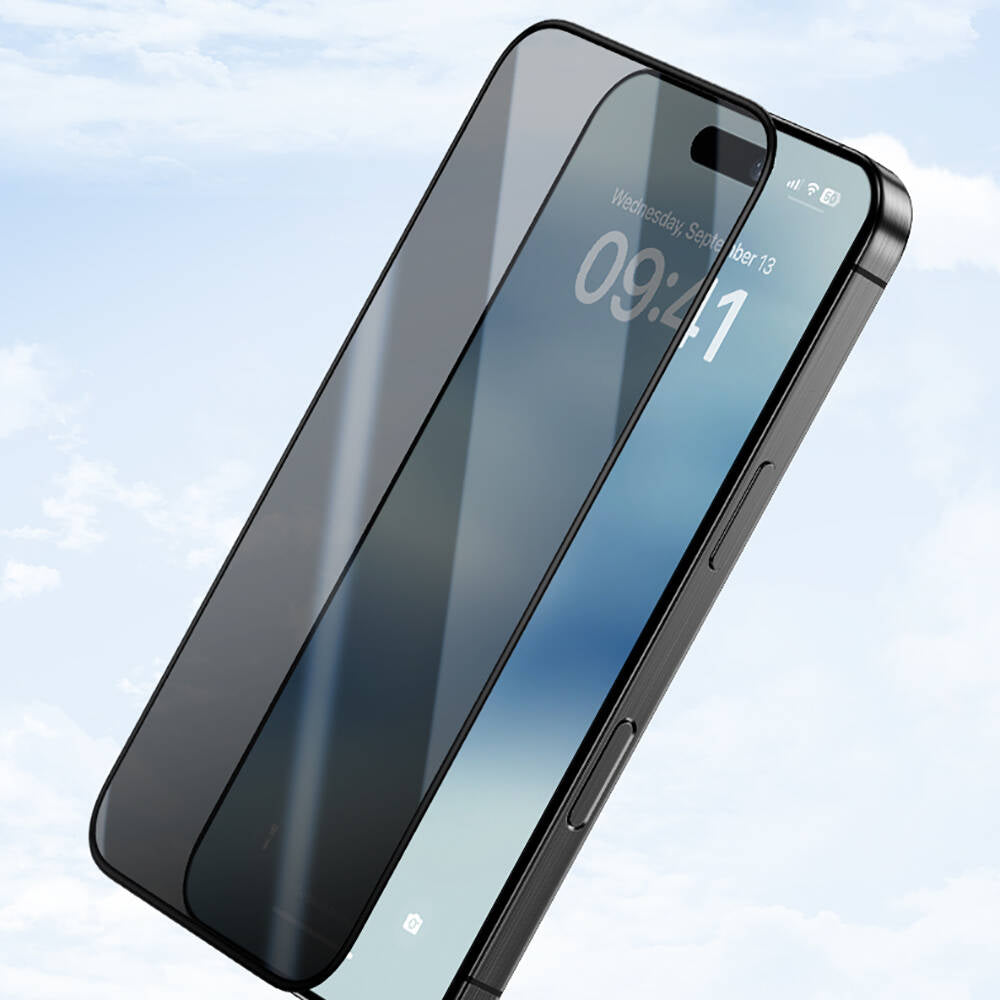 iPhone 14 Pro Max Hidrofobik Ve Oleofobik Özellikli Benks Privacy Air Shield 0.4mm Ekran Koruyucu 10'lu Paket