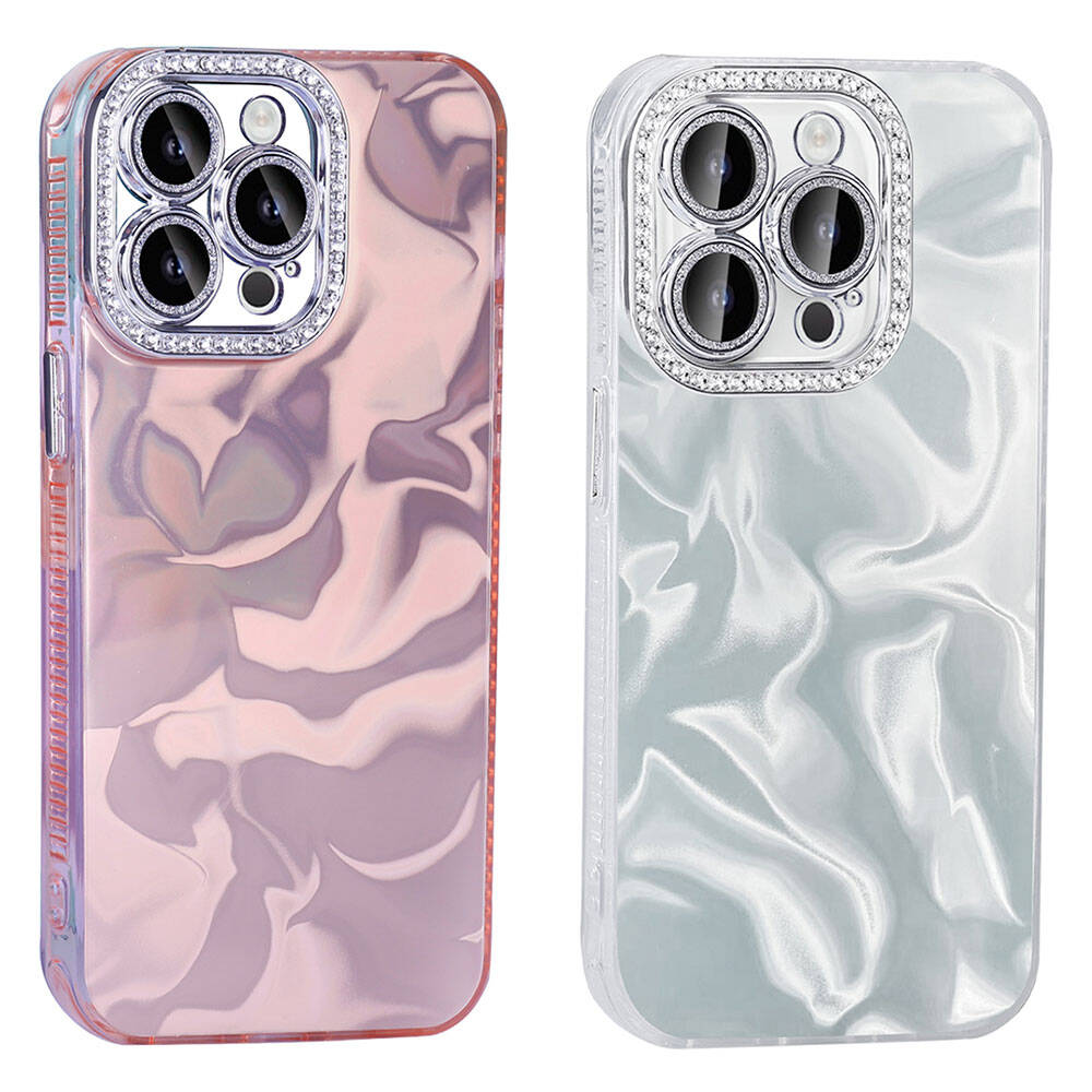 iPhone 14 Pro Max Kılıf Airbagli Parlak Taş Detay Tasarımlı Zore Esila Kılıf