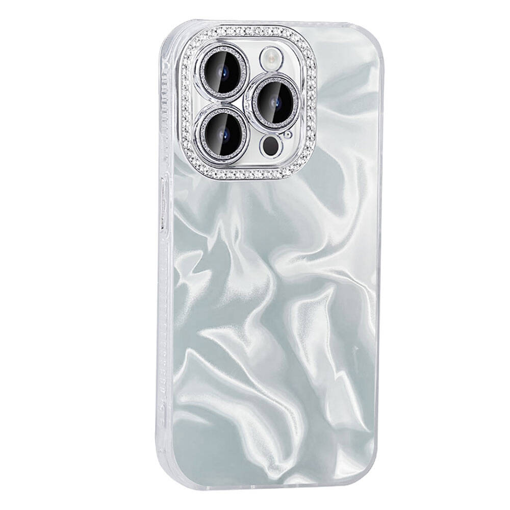 iPhone 14 Pro Max Kılıf Airbagli Parlak Taş Detay Tasarımlı Zore Esila Kılıf