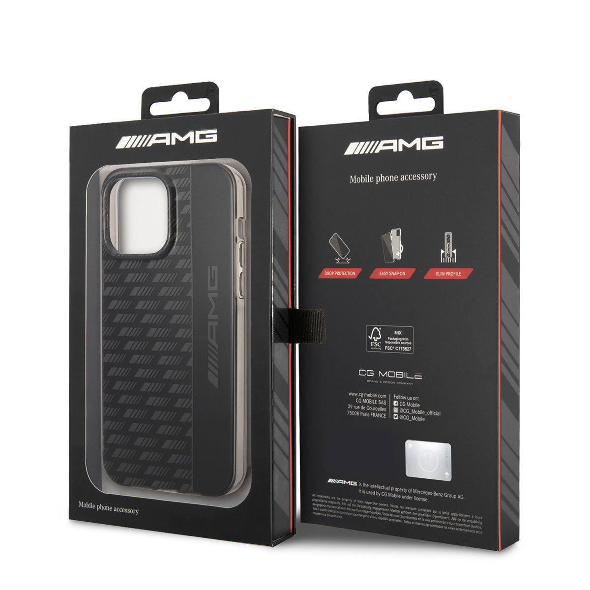 iPhone 14 Pro Max Kılıf AMG Frosted Buzlu PC Karbon Dizayn Kılıf