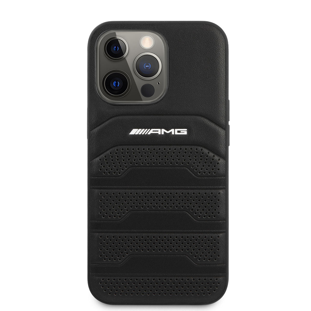 iPhone 14 Pro Max Kılıf AMG Leather Deri Çizgili Kabartmalı Dizayn Kılıf