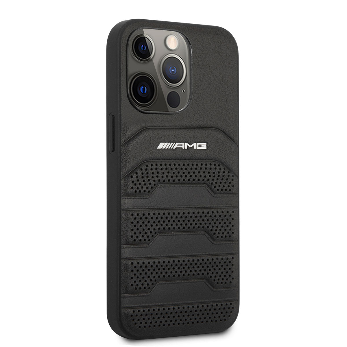iPhone 14 Pro Max Kılıf AMG Leather Deri Çizgili Kabartmalı Dizayn Kılıf