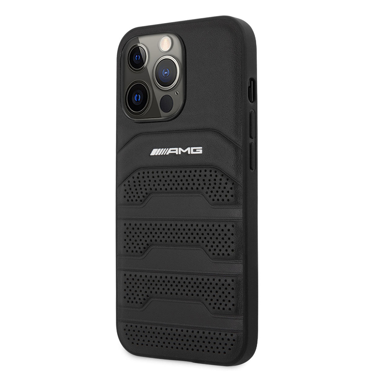 iPhone 14 Pro Max Kılıf AMG Leather Deri Çizgili Kabartmalı Dizayn Kılıf