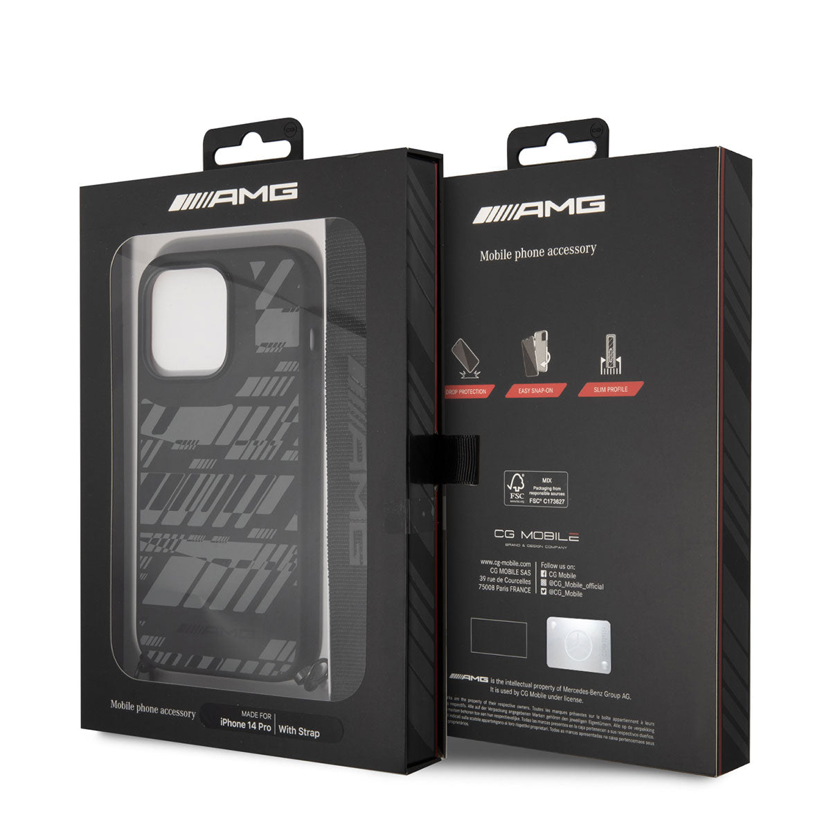 iPhone 14 Pro Max Kılıf AMG Liquid Silikon Strap Telefon Askılı Grafik Dizayn Kılıf