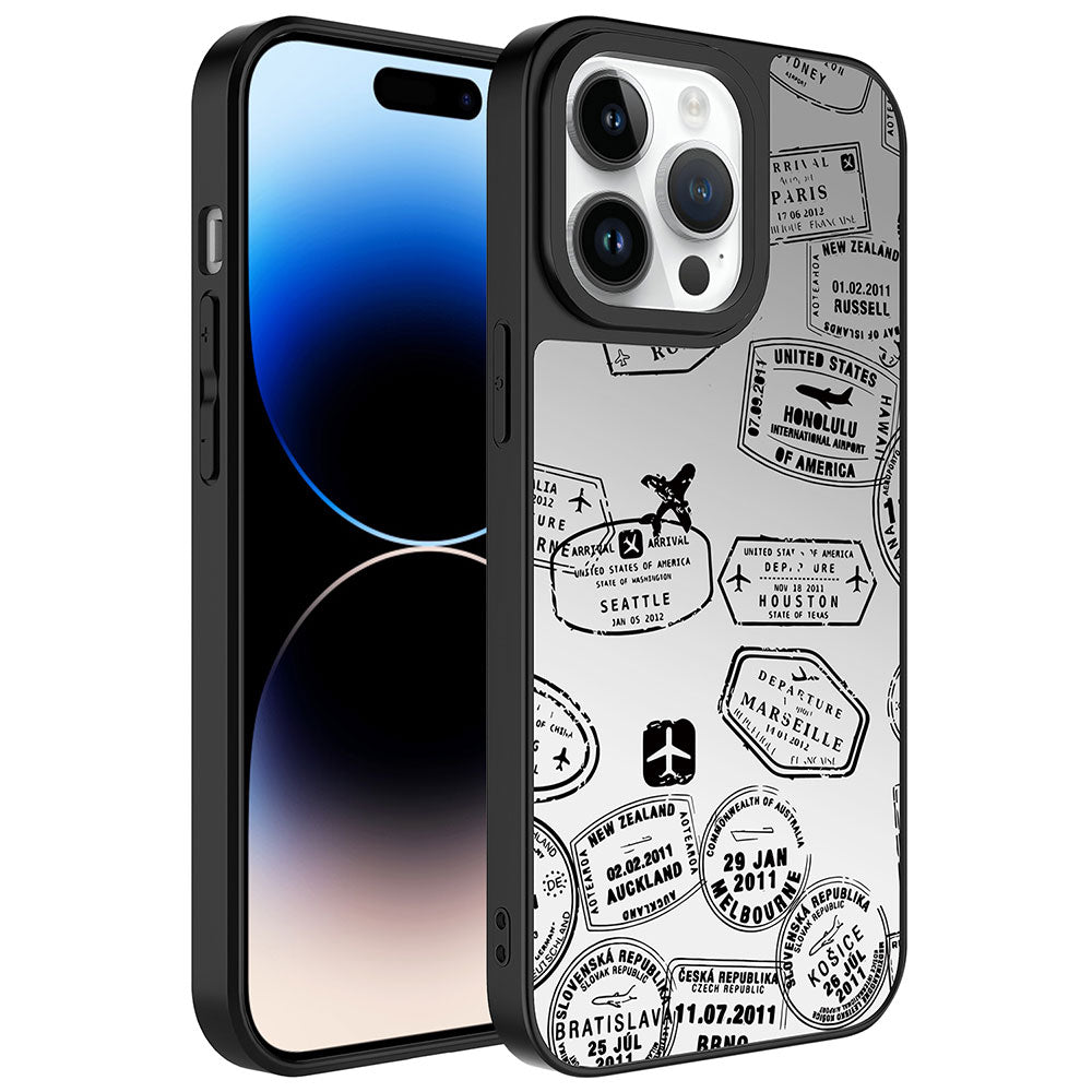 iPhone 14 Pro Max Kılıf Aynalı Desenli Kamera Korumalı Parlak Zore Mirror Kılıf