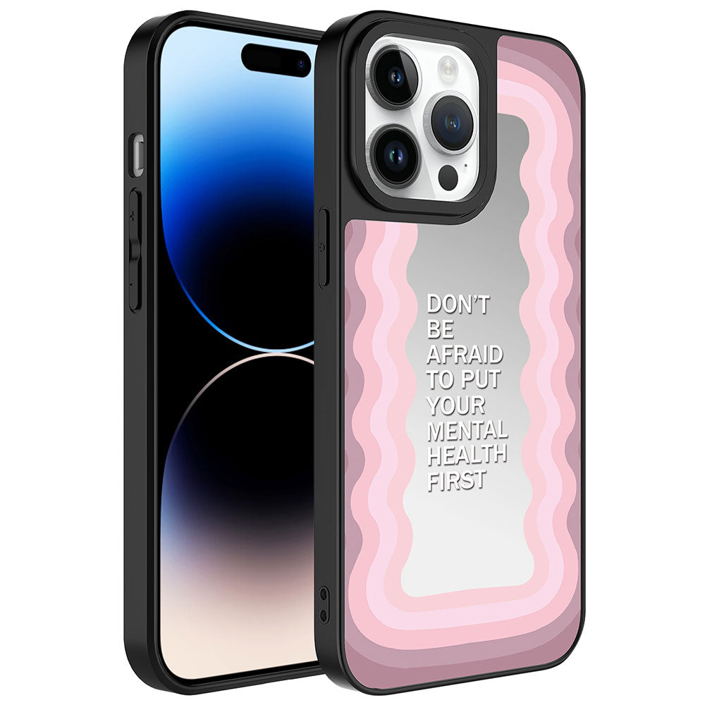 iPhone 14 Pro Max Kılıf Aynalı Desenli Kamera Korumalı Parlak Zore Mirror Kılıf