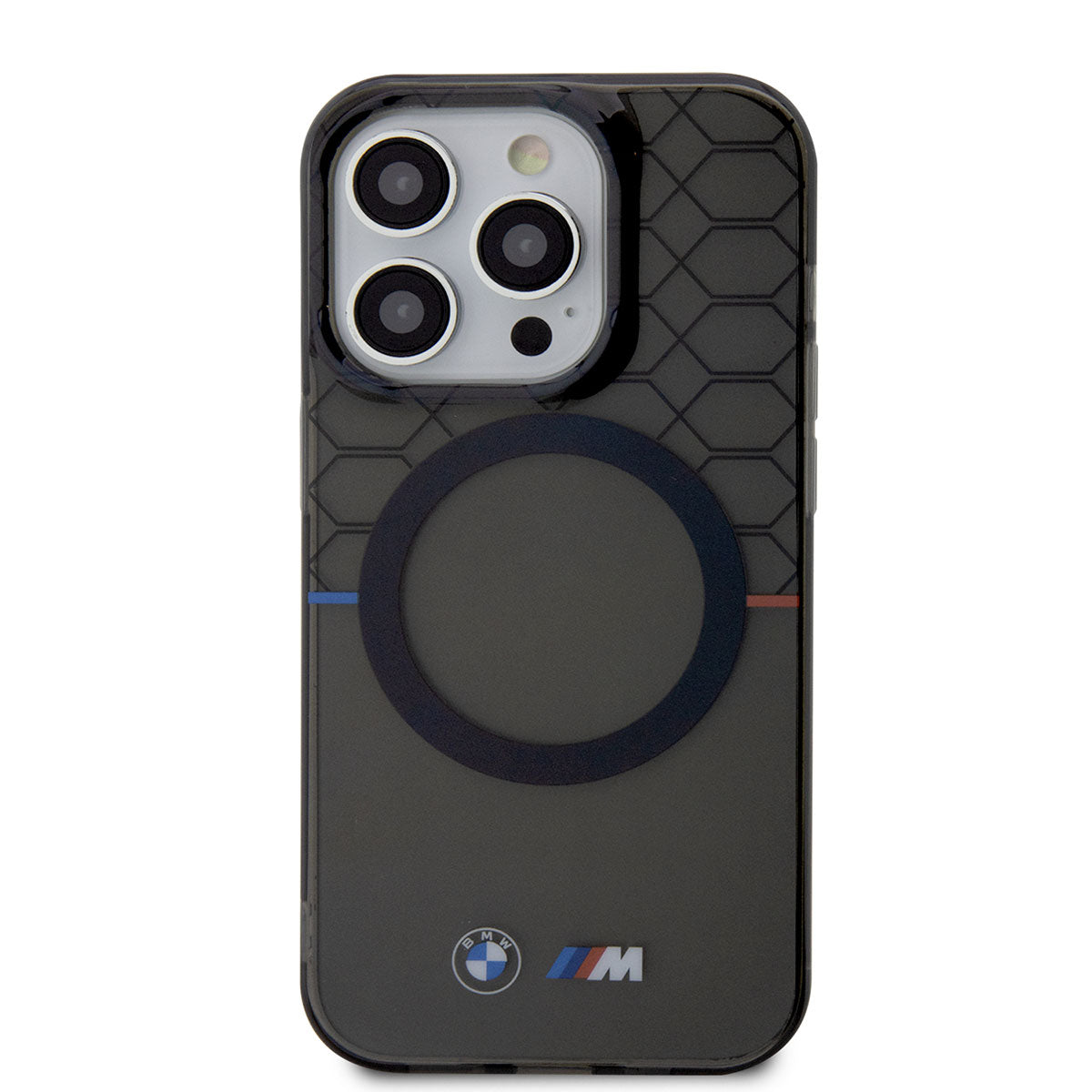 iPhone 14 Pro Max Kılıf BMW M-safe Şarj Özellikli Transparan M Dizayn Kılıf