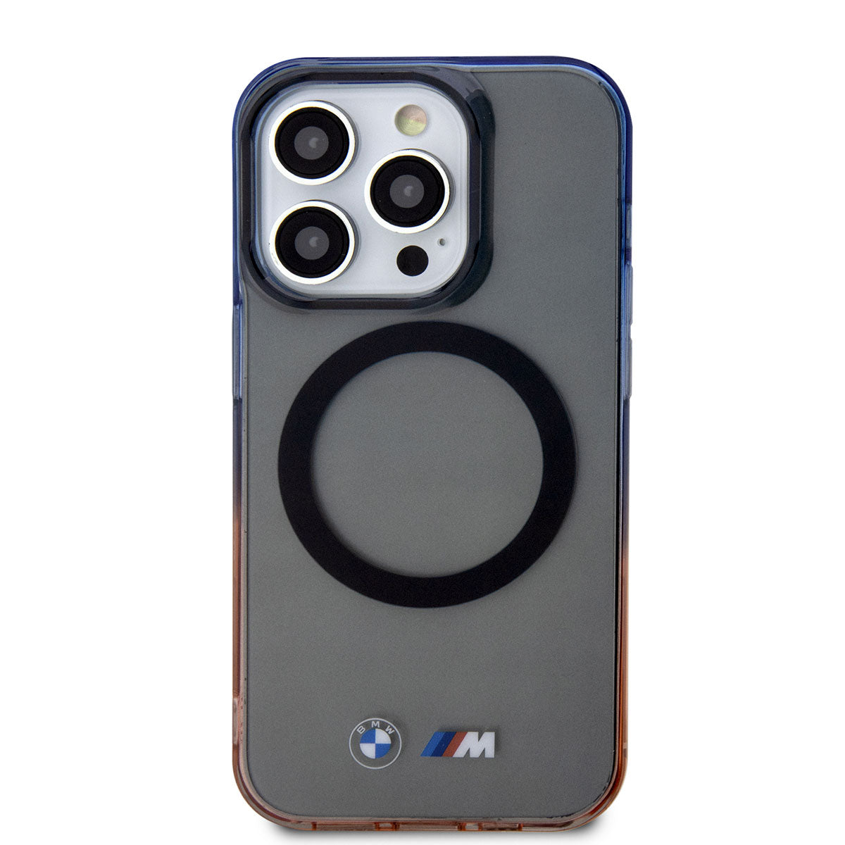 iPhone 14 Pro Max Kılıf BMW M-safe Şarj Özellikli Transparan Renk Geçişli Dizayn Kılıf