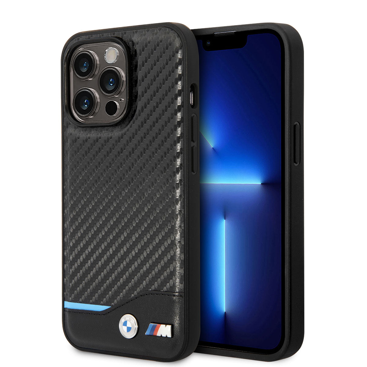 iPhone 14 Pro Max Kılıf BMW PU Deri Ve Karbon Dizayn Kılıf