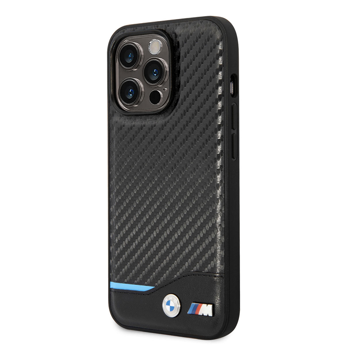 iPhone 14 Pro Max Kılıf BMW PU Deri Ve Karbon Dizayn Kılıf