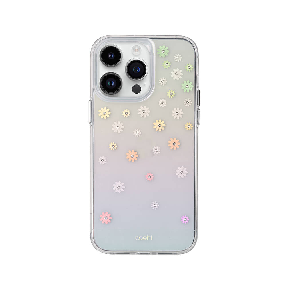 iPhone 14 Pro Max Kılıf Çiçek Desenli Taşlı Coehl Aster Kılıf