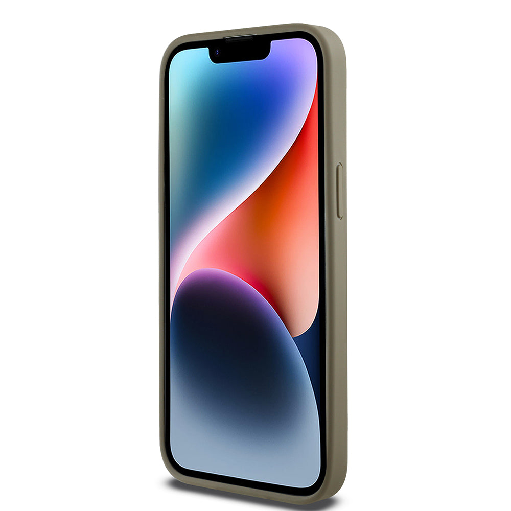 iPhone 14 Pro Max Kılıf DKNY orijinal Lisanslı M-safe Şarj Özellikli 3D Yazılı Grid Pattern Kılıf