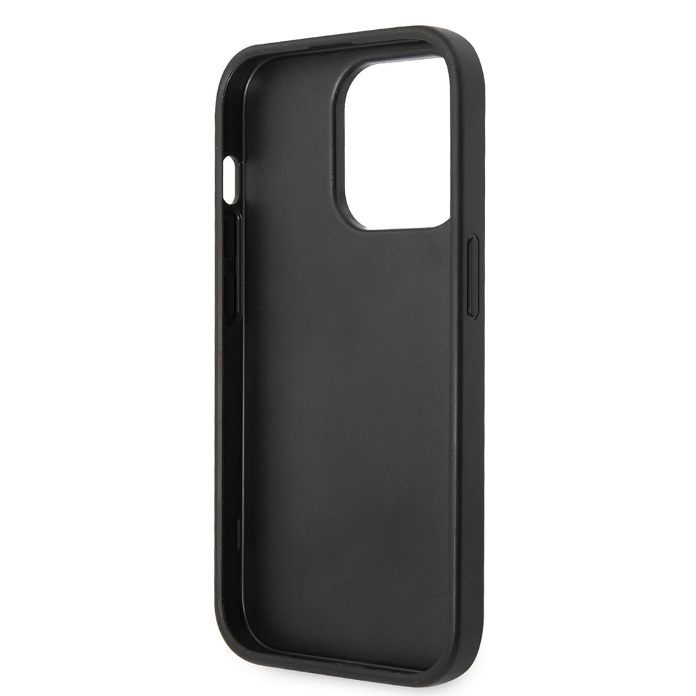 iPhone 14 Pro Max Kılıf Ferrari Orijinal Lisanlı Klasik Metal Logolu Karbon V Desenli Kılıf