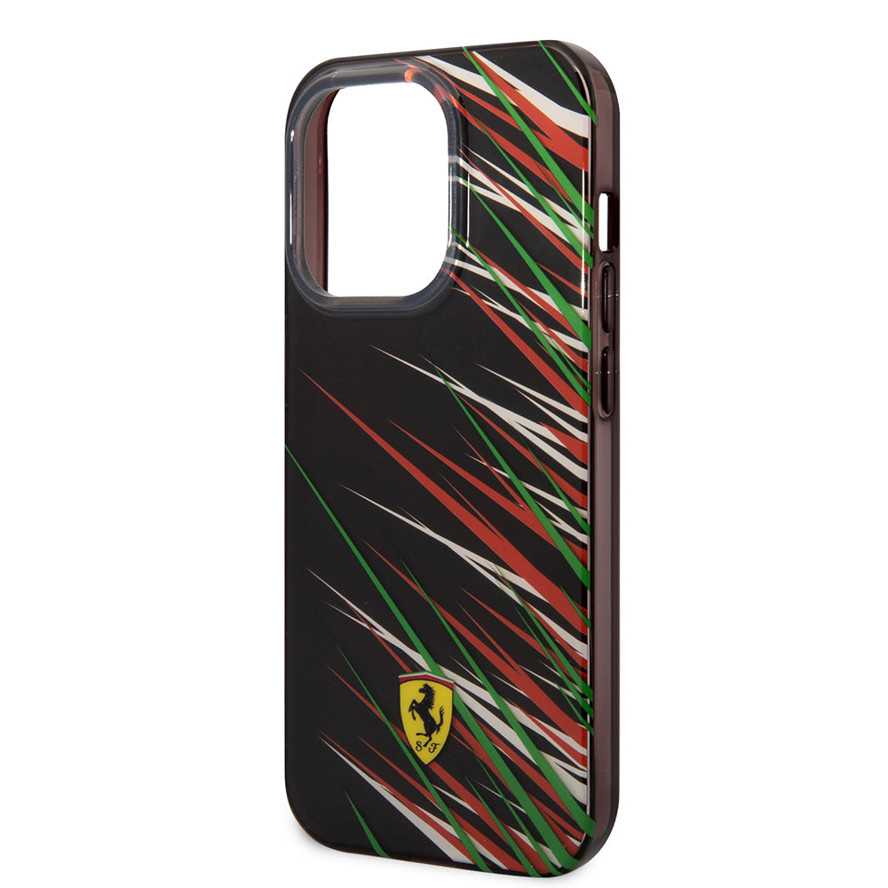 iPhone 14 Pro Max Kılıf Ferrari Orijinal Lisanslı Baskı Logolu Çimen Desenli Kılıf